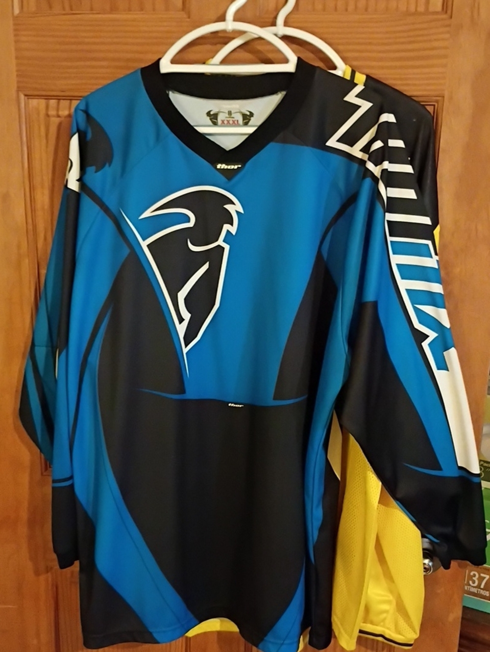 Thor MX Motocross Phase Racing Jersey Blue Black White 3XL Excellent Condition
